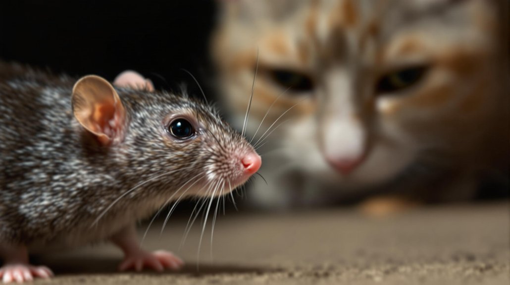 How Long a Mouse Stays Hidden When a Cat Is Nearby